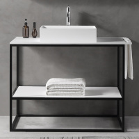 Консоль под раковину ABBER Stein AS2631 напольная, белая матовая - Gidratop.ru изображение