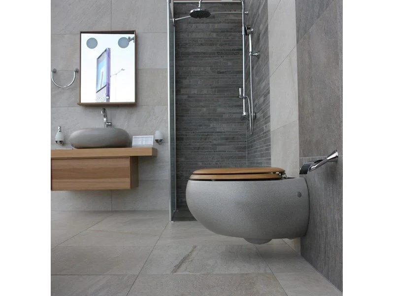Подвесной унитаз Villeroy&Boch Pure Stone 5670 10U9 серый камень - Gidratop.ru изображение