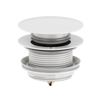 Донный клапан для ванны 1 1/2 WONZON & WOGHAND, Белый матовый (WW-SS105-MW) - Gidratop.ru изображение