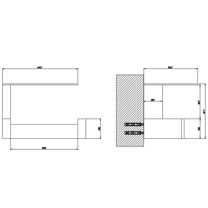 GESSI  INVERSO ACCESSORIES настенный держатель для туалетной бумаги с крышкой, цвет: Brass Brushed PVD - Gidratop.ru изображение