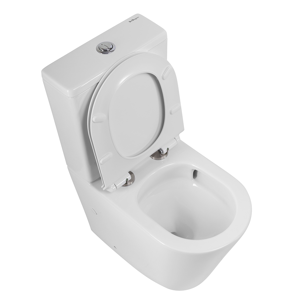 Унитаз-компакт безободковый со смывом TORNADO BelBagno FLAY-TOR BB2149CP-TOR/BB2149T/BB2111SC - Gidratop.ru изображение