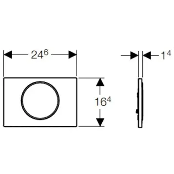 Клавиша Geberit Sigma Type 10 115.758.KJ.5, одинарный смыв, рамка-белая/кнопка-белая/кольцо-глянцевый хром - Gidratop.ru изображение