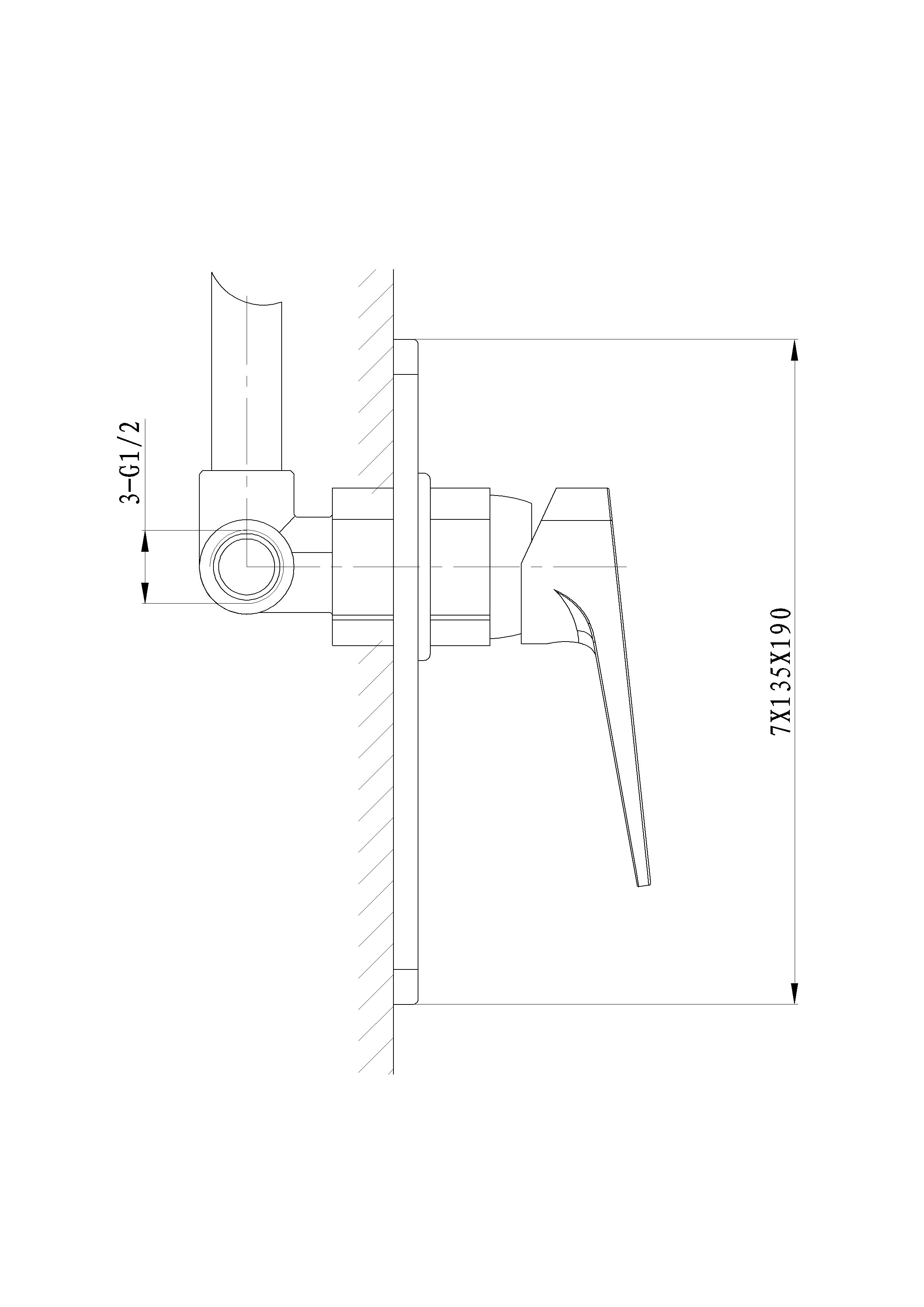 Смеситель для душа встраиваемый WONZON & WOGHAND ATHENS, Хром (WW-084700-CR) - Gidratop.ru изображение