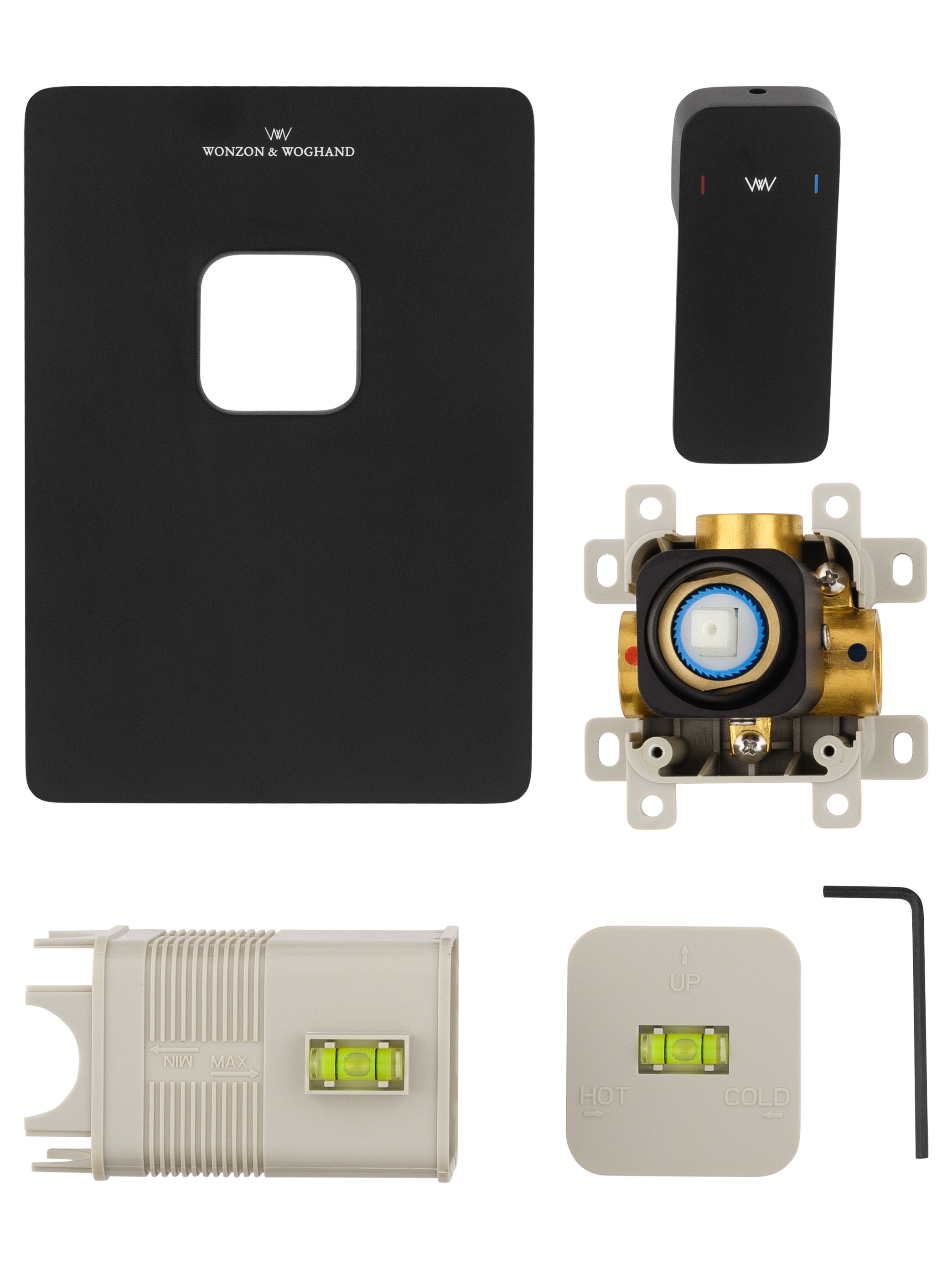 Смеситель для душа встраиваемый WONZON & WOGHAND ARNIE, Черный матовый (WW-694700-2-MB) - Gidratop.ru изображение