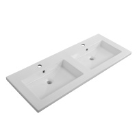 Керамическая раковина с двумя чашами CZR-8070-120-2, 1210x460x140 - Gidratop.ru изображение