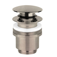 Gessi донный клапан для раковины StopGo на 1 1/4, без слива-перелива, цвет Finox Brushed Nickel - Gidratop.ru изображение
