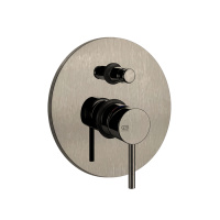 Gessi Emporio Via tortona внешние части для настенного смесителя с автоматическим переключателем ванна-душ, цвет: Finox Brushed Nickel - Gidratop.ru изображение