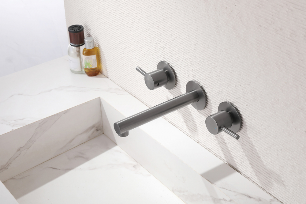 Смеситель ABBER Emotion AF88121NG скрытого монтажа для раковины, никель - Gidratop.ru изображение