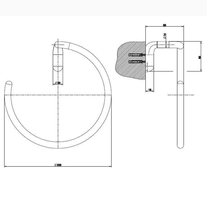 Gessi Goccia полотенцедержатель кольцо, цвет: хром - Gidratop.ru изображение