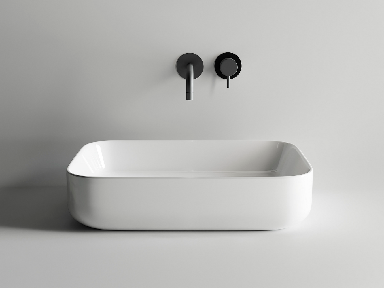 Умывальник чаша накладная прямоугольная Element 600x420x140мм - Gidratop.ru изображение