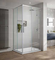 Душевой уголок Slim-U VSS-2SU900CL, 900*900, хром, стекло прозрачное - Gidratop.ru изображение