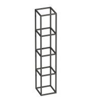 CADRO металлическая четырёхъярусная сварная подвесная полка, 300х300х1580, CADRO-30/30/160-4C-SO-MET-ST - Gidratop.ru изображение