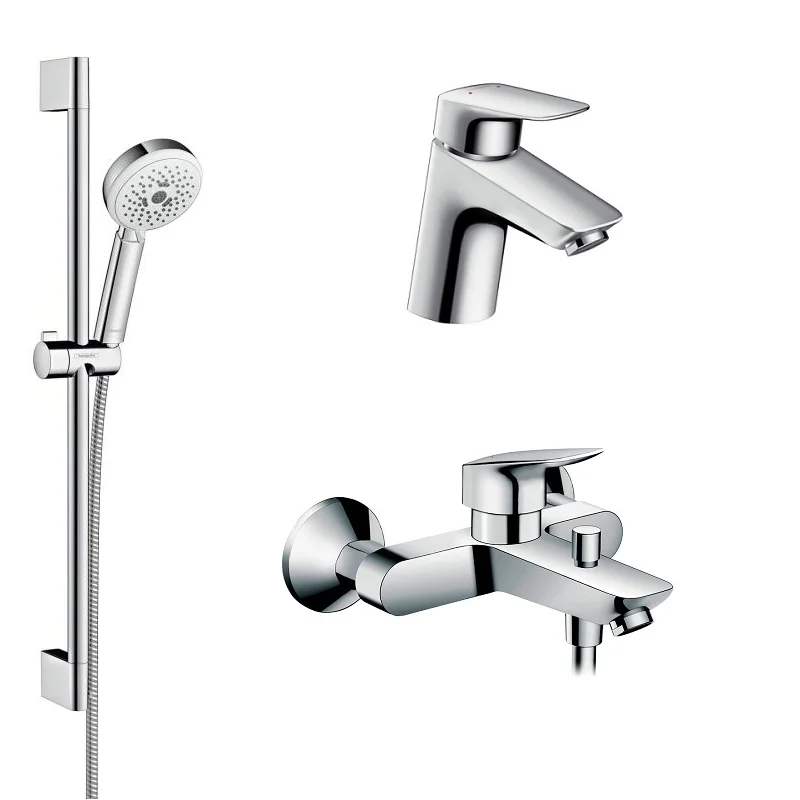 Душевой комплект Hansgrohe, хром, 71400000/71070000/26650400 - Gidratop.ru изображение