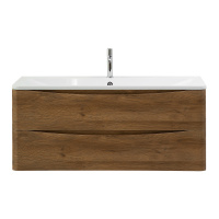 ACQUA База под раковину подвесная с двумя выкатными ящиками, Rovere Rustico, 1200x450x500, ACQUA-1200-2C-SO-RR - Gidratop.ru изображение