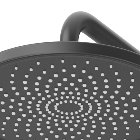 RELAX-DSET-NOP Душевой комплект встраиваемый (смеситель встраиваемый, верхний душ, ручной душ со шлангом, штуцер с держателем), черный матовый - Gidratop.ru изображение