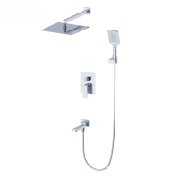 Душевая система встраиваемая WONZON & WOGHAND CUBE 2.0, Хром (WW-88087068-CR) - Gidratop.ru изображение