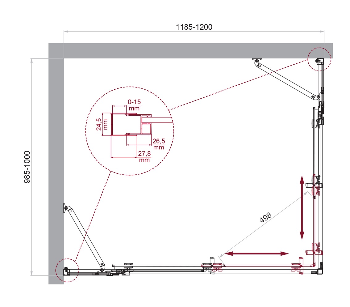 Душевой уголок BelBagno LUCE-AH-22-120/100-C-Cr - Gidratop.ru изображение