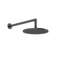 GESSI верхний душ Oslash;250 мм., с настенным держателем 348 мм., цвет Black Metal Brushed PVD - Gidratop.ru изображение