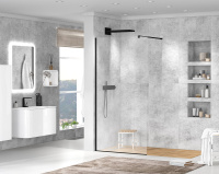 душевая перегородка CEZARES LIBERTA-L-1-70-C-NERO - Gidratop.ru изображение