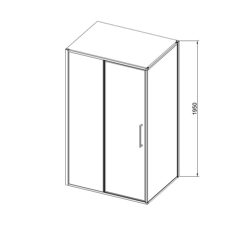 Душевой уголок Slim 8mm VSR-4SLP9012CLB, 1200*900, черный, стекло прозрачное - Gidratop.ru изображение