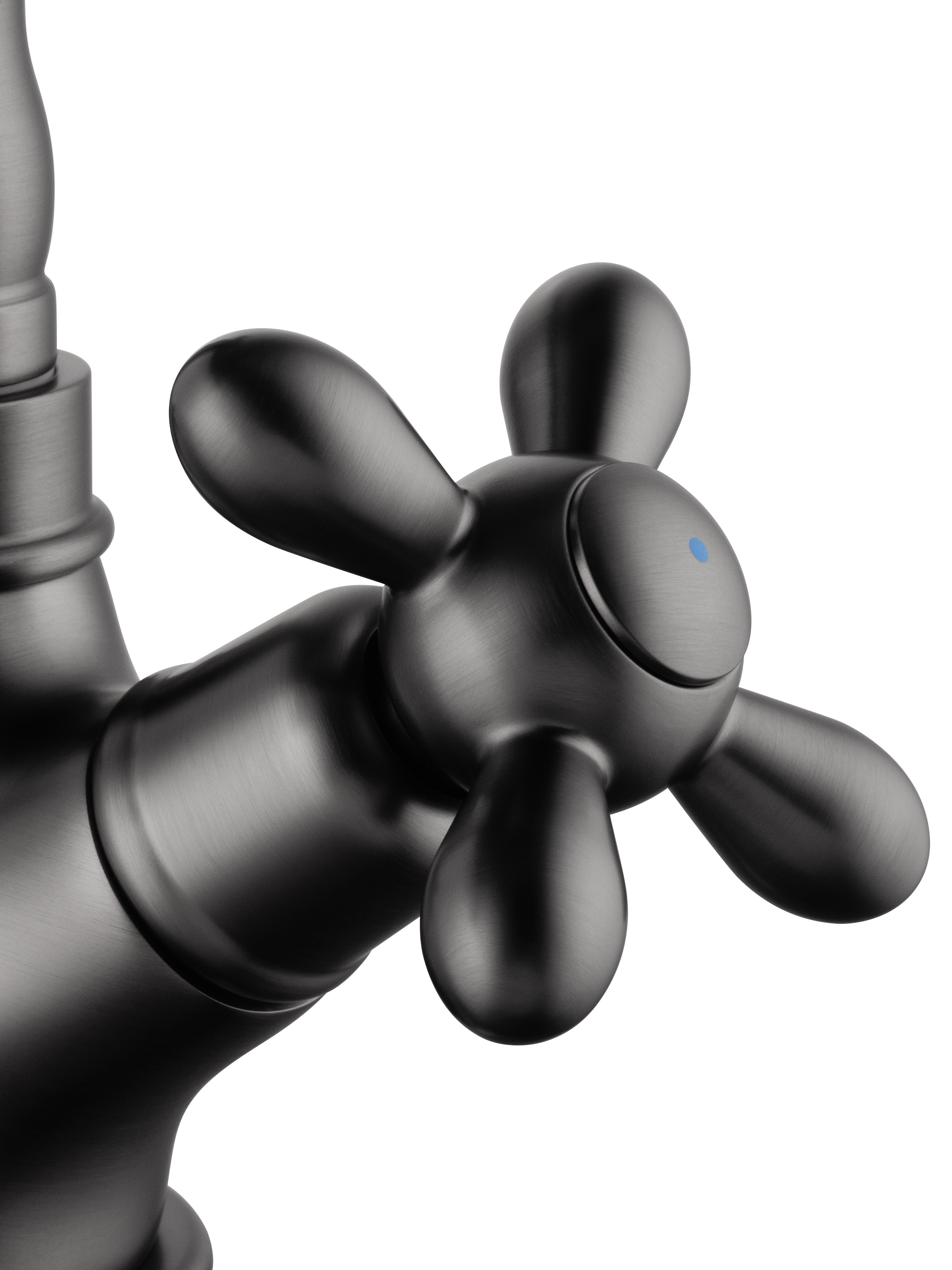 Смеситель для раковины WONZON & WOGHAND RETRO, Темный графит (WW-88139020-BGM) - Gidratop.ru изображение