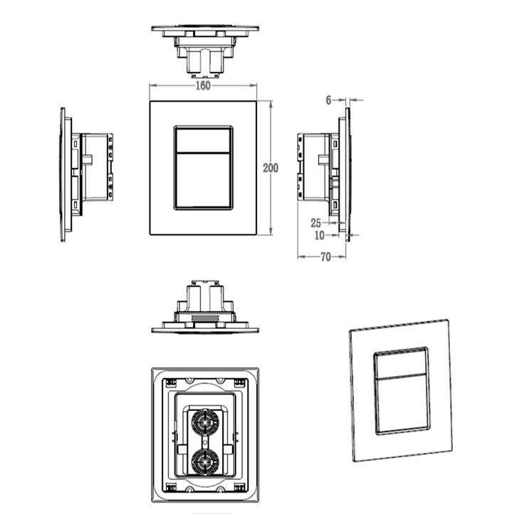 Кнопка смыва для инсталляции пневматическая WONZON & WOGHAND, Хром (WW-IB256-CR) - Gidratop.ru изображение