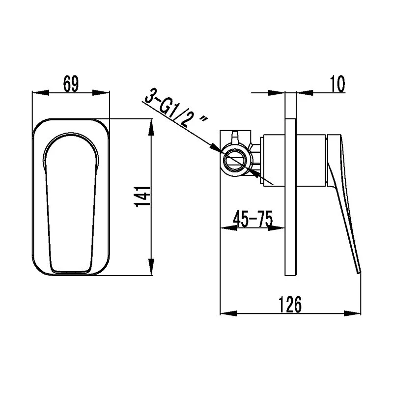 Смеситель для душа Lemark Bronx LM3723GM, графит - Gidratop.ru изображение
