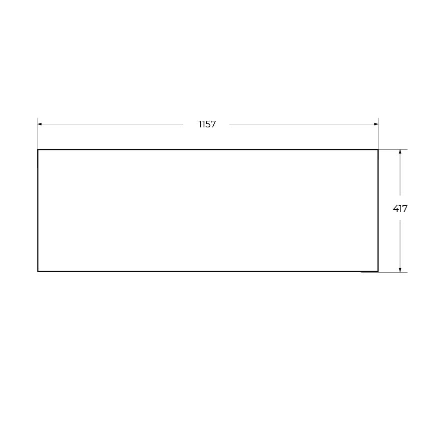 CADRO Вставка в дно металлического каркаса под раковину, Bianco, 1157x417, CADRO-120-MENS-BIANCO - Gidratop.ru изображение