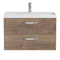 AURORA База под раковину подвесная с двумя выкатными ящиками, Rovere Tabacco, 800x450x500, AURORA-800-2C-SO-RT - Gidratop.ru изображение