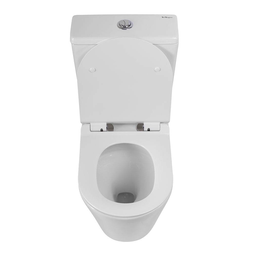 Унитаз-компакт безободковый со смывом TORNADO BelBagno FLAY-TOR BB2149CP-TOR/BB2149T/BB2111SC - Gidratop.ru изображение