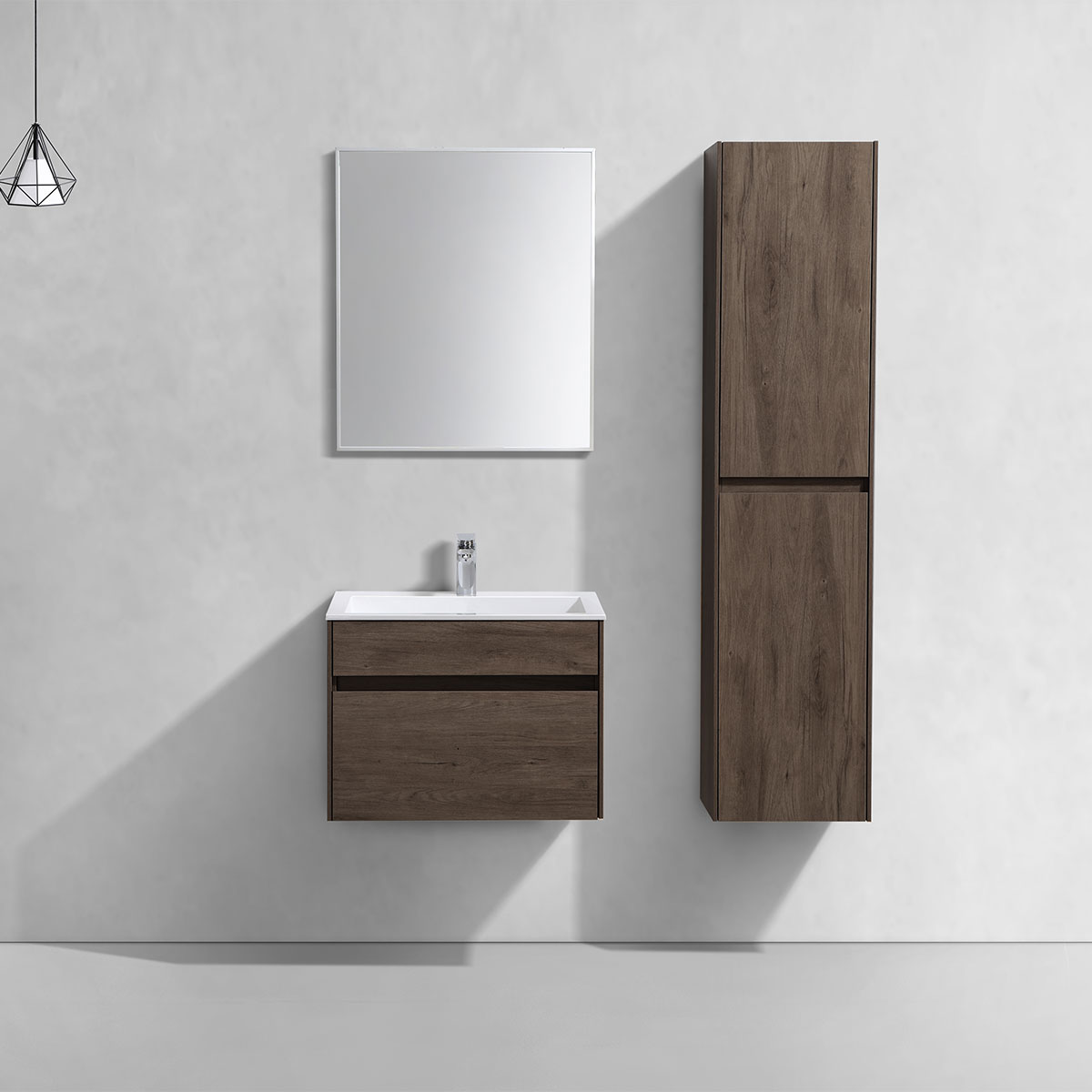 База под раковину Chiara 600 подвесная, 1 выкатной ящик soft-close, R.Oak - Gidratop.ru изображение
