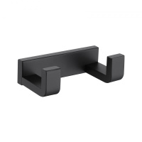 Крючок двойной ABBER Westen AA1750B черный матовый - Gidratop.ru изображение