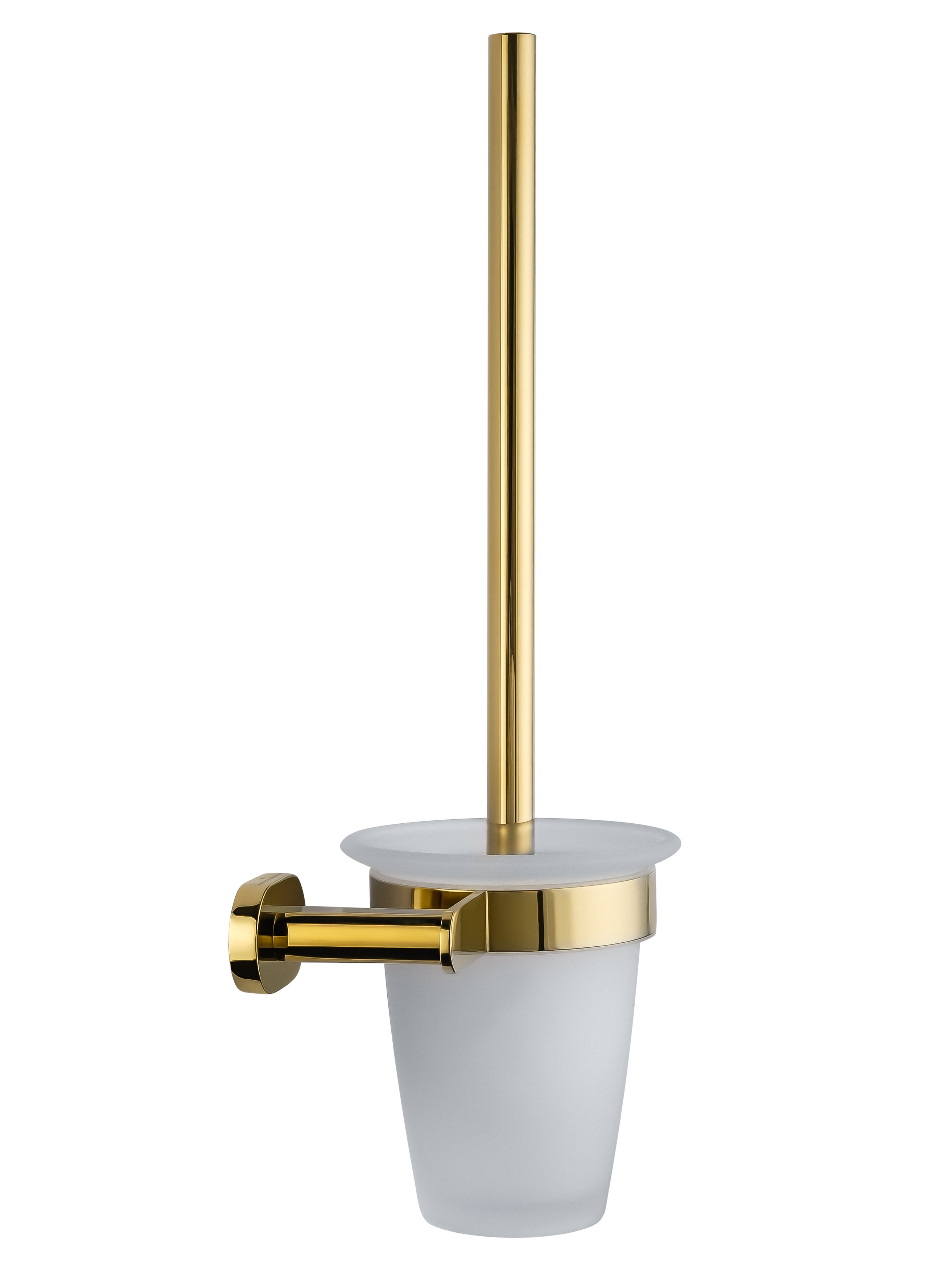 Туалетный ершик в комплекте WONZON & WOGHAND FIRST, Глянцевое золото (WW-8429-LG) - Gidratop.ru изображение