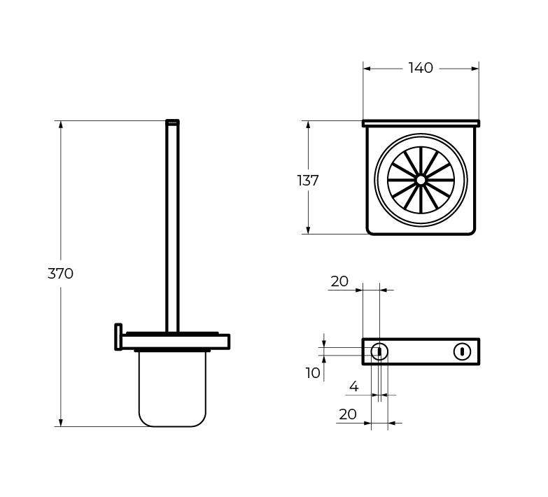 MAXIMA CZR-F-8923 Щетка для унитаза - Gidratop.ru изображение