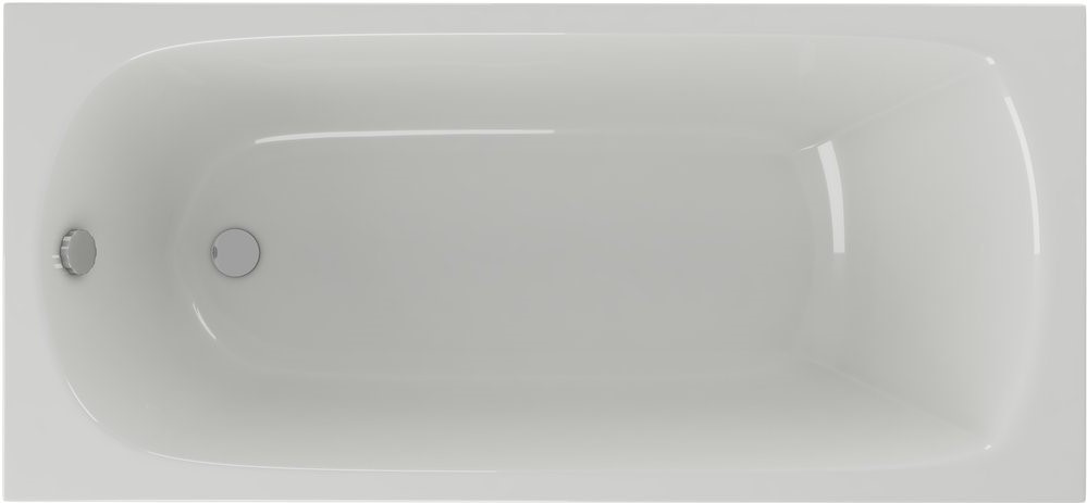 Акриловая ванна Aquatek Ника 170х75 NIK170-0000013 с фронтальным экраном (без сливного гарнитура, вклеенный каркас, слив слева)