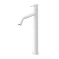 LEAF-LC2-L-BIO Смеситель для накладной раковины однорычажный, с донным клапаном, исполнение Белый матовый - Gidratop.ru изображение