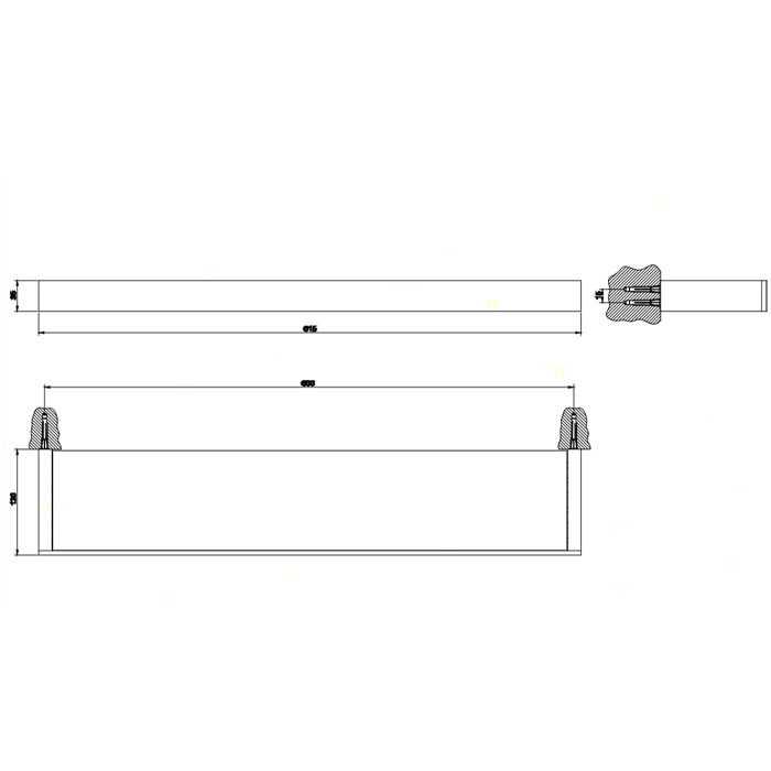 Gessi Rettangolo полочка 60см, цвет: хром - Gidratop.ru изображение
