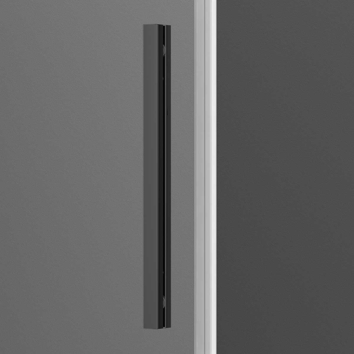 Душевой уголок Soft VSR-3SO8011CLGM, 1100*800, вороненая сталь, стекло прозрачное - Gidratop.ru изображение