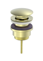 Донный клапан для раковины 1 1/4 WONZON & WOGHAND, Брашированное золото (WW-88SS07-BG) - Gidratop.ru изображение