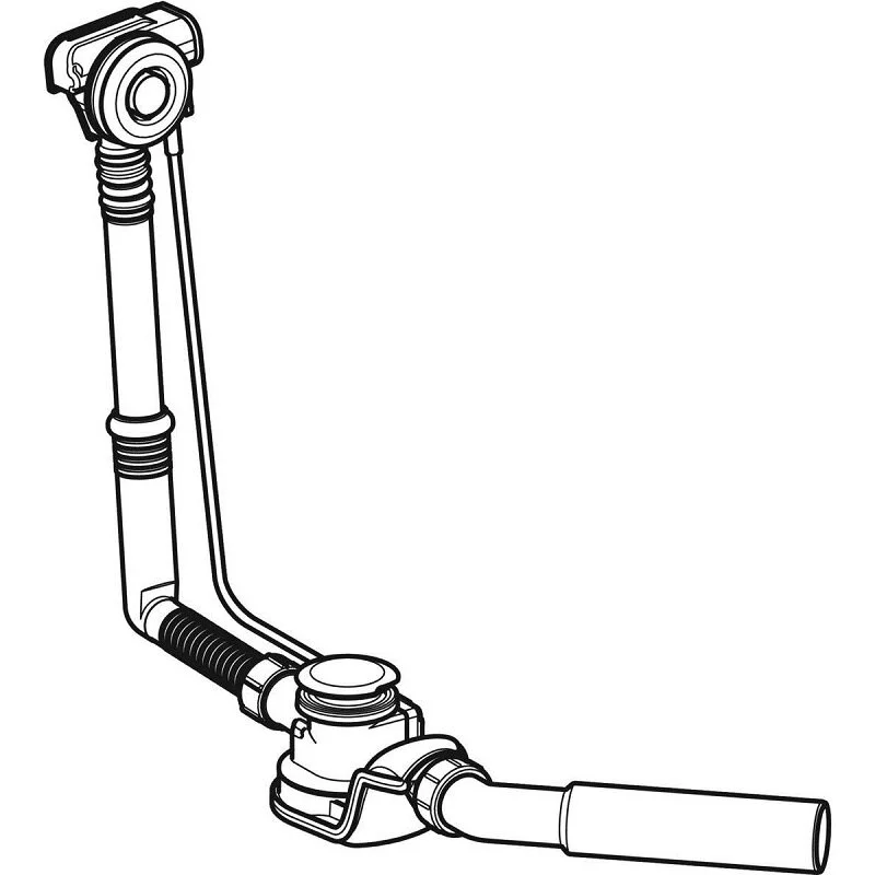 Слив-перелив Geberit для ванны, с системой нажатия PushControl, хром глянцевый, 150.755.21.1 - Gidratop.ru изображение