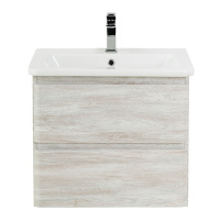 ALBANO-CER База под керамическую раковину  подвесная с двумя выкатными ящиками, Rovere Vintage Bianco, 470x444x500, ALBANO-CER-500-2C-SO-RVB - Gidratop.ru изображение