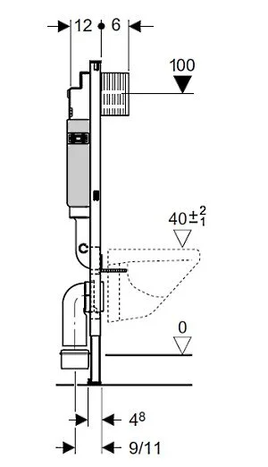 Инсталляция Geberit Duofix 111.100.00.1 для унитаза - Gidratop.ru изображение