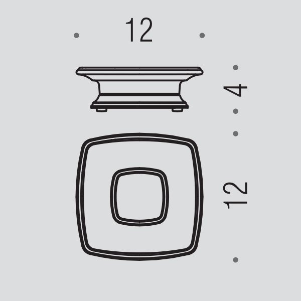 Colombo Portofino мыльница настольная, цвет: хром/матовое стекло/золото - Gidratop.ru изображение