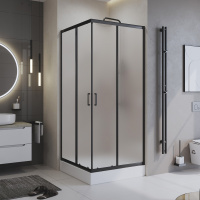 Душевой уголок BelBagno UNO-195-A-2-90-P-NERO - Gidratop.ru изображение