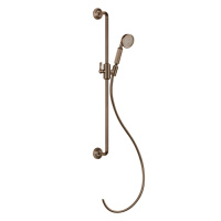 GESSI VENTI20 штанга для душа 800 мм., с ручным душем и шлангом 1500 мм., цвет Copper Brushed PVD - Gidratop.ru изображение