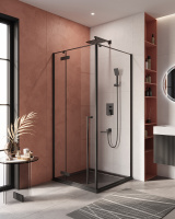 Душевой уголок Cezares LINER-A-1-90-C-NERO-L - Gidratop.ru изображение