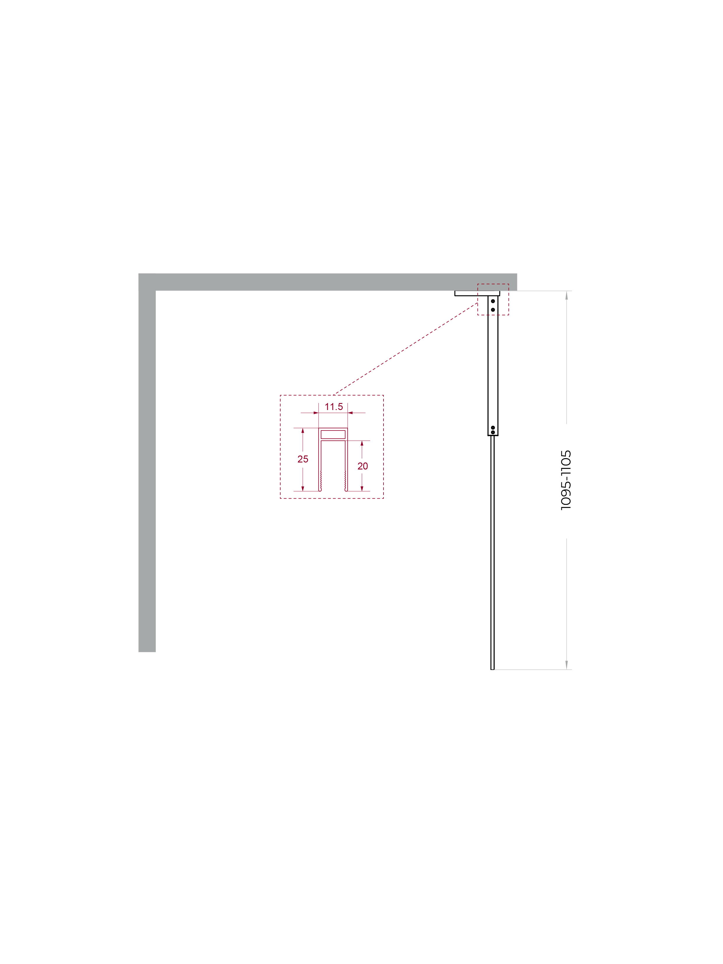 Душевая перегородка BelBagno UNO-L-1-TB-110-C-Cr - Gidratop.ru изображение