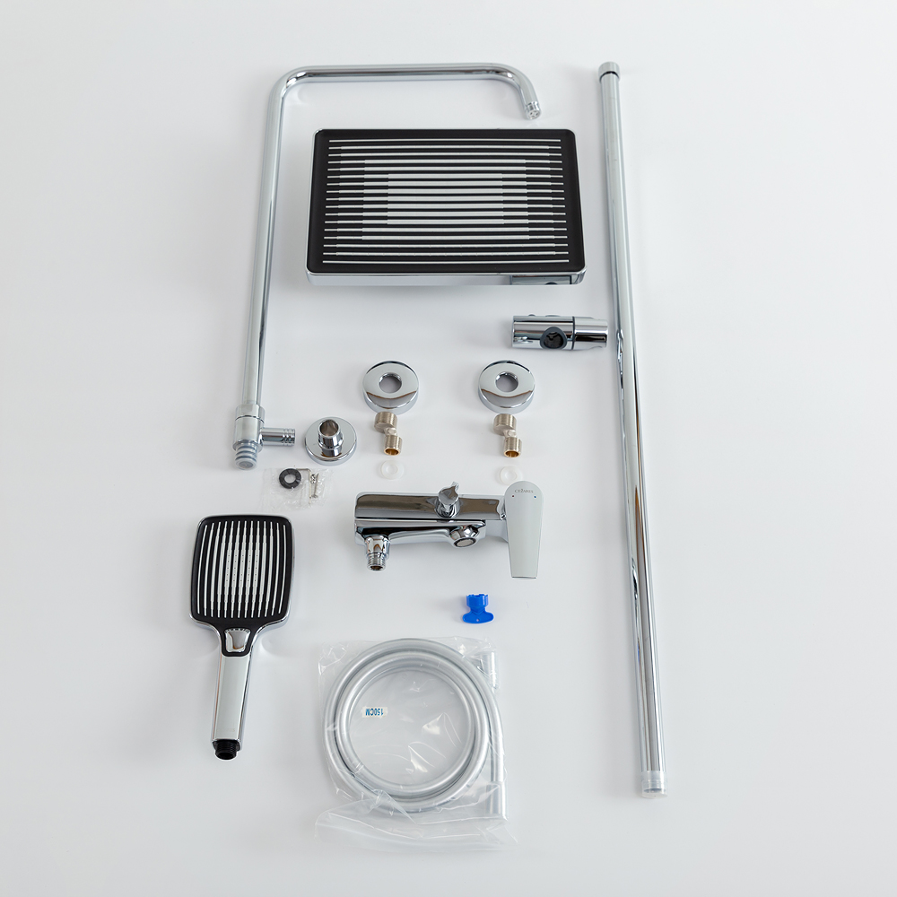 LINER-CVD-01 Душевая стойка со смесителем и изливом, исполнение хром - Gidratop.ru изображение