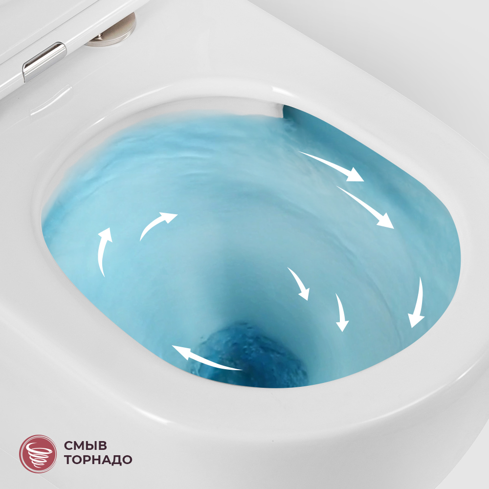 Унитаз подвесной безободковый с сиденьем CEZARES RELAX CZR-3806-53-TH-TOR/SC - Gidratop.ru изображение