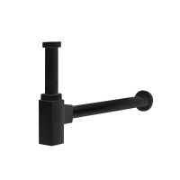 CZR-B-SMQ-NOP Сифон под раковину квадратный, исполнение черный матовый - Gidratop.ru изображение